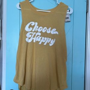 Mustard yellow tank top-never worn, tags attached